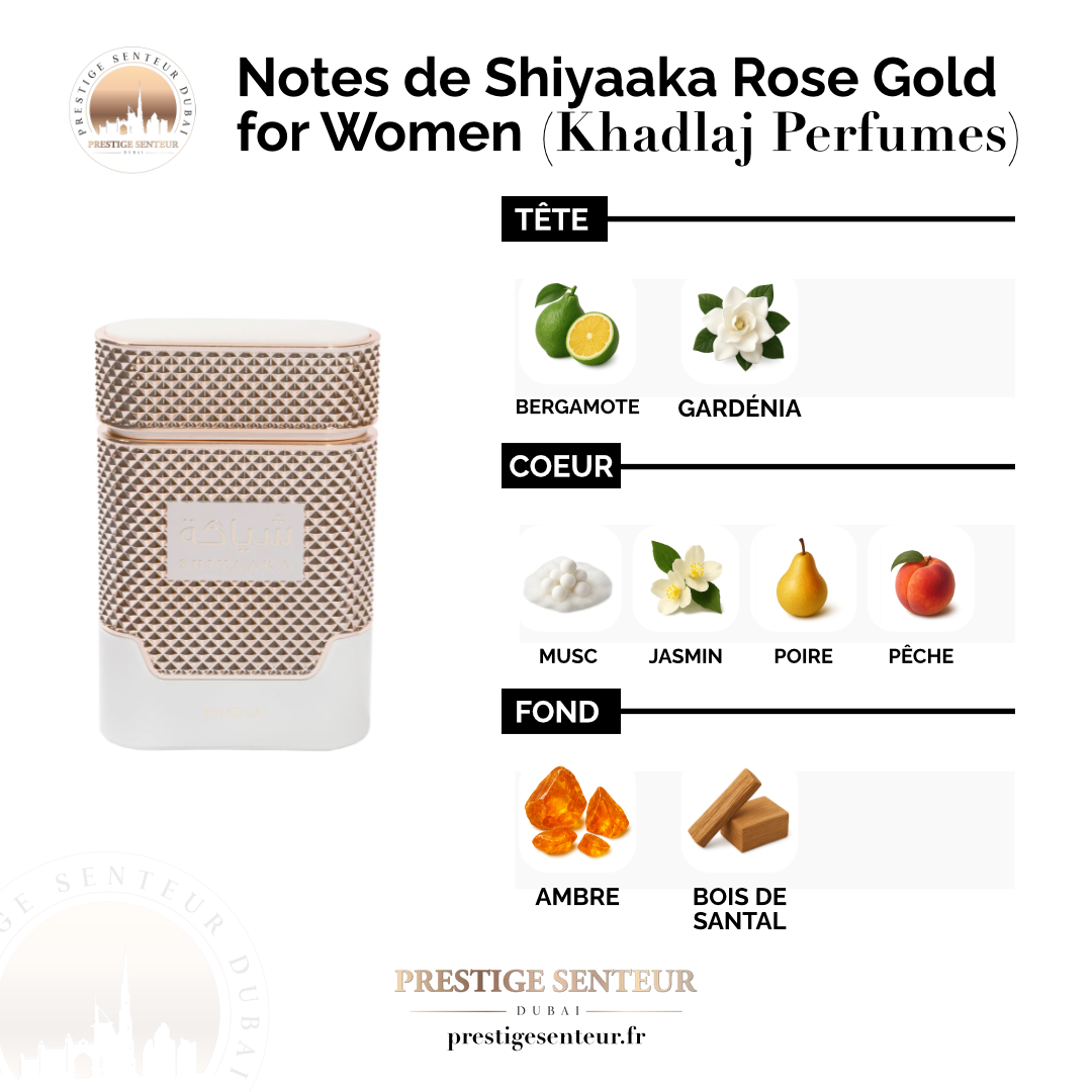 Shiyaaka Rose Gold for Women 100 mL - Khadlaj Perfumes Eau de parfum