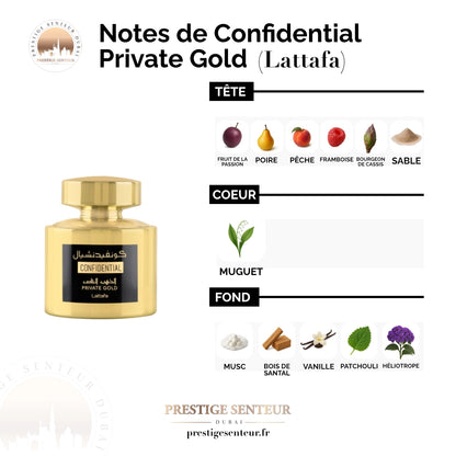 Confidential Private Gold 100 mL - Lattafa Perfumes Eau de parfum